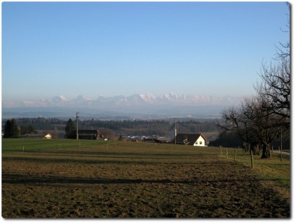 Blick rüber zu den Alpen