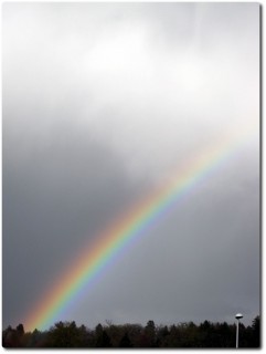 Regenbogen als Sinnbild des Aprilwetters im 2012