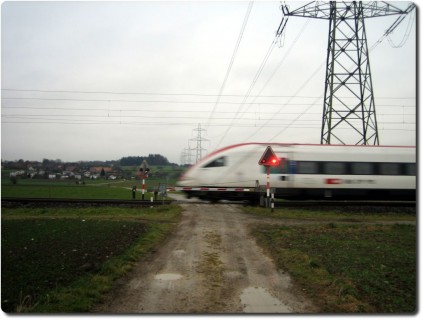 Bahnübergang im Schachen