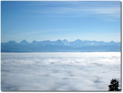 Nebelmeer und Alpen