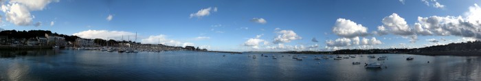 Panorama Hafen Perros-Guirec - Flut