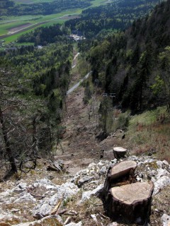 Blick von Cholböden zur Talstation