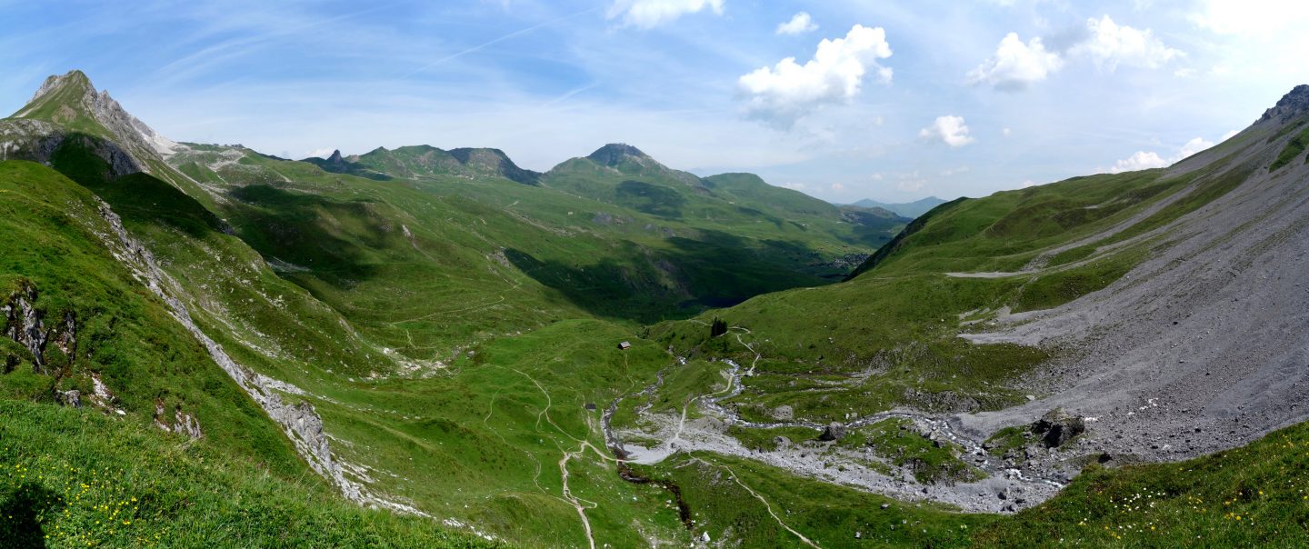 Blick auf die Aroser Alp von Chlus