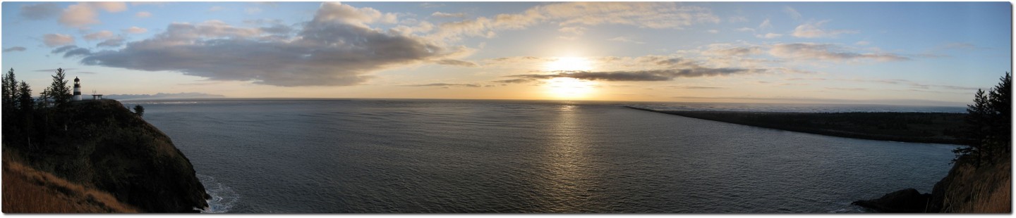 Panorama Columbia River Mündung am Cape Disappointment