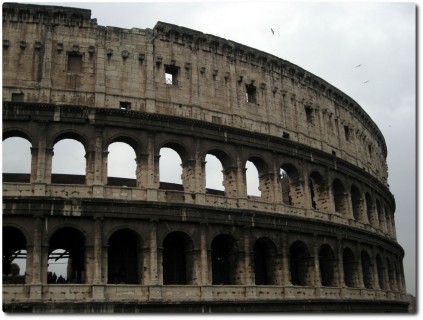 Colosseo bei Regen