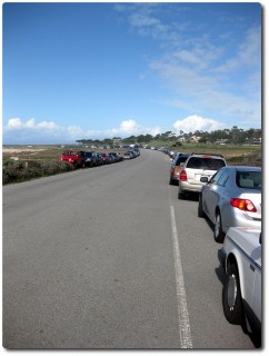 Parkende Golfer in Pebble Beach