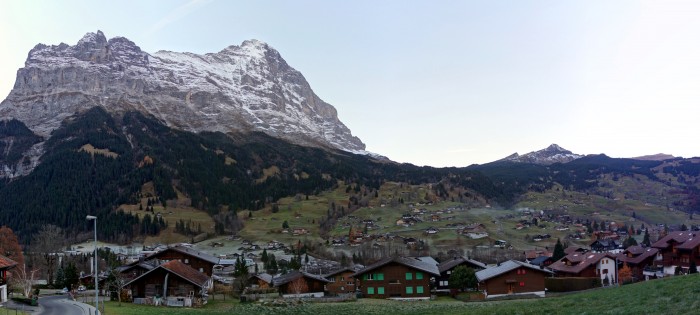 Grindelwald Panorama am frühen Morgen