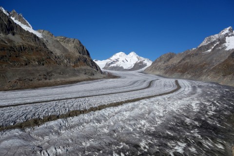 Grosser Aletschgletscher in Richtung Jungfraujoch