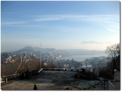 Blick vom Chateau Gütsch nach Luzern