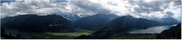 Panoramablick von der Harder Kulm ob Interlaken