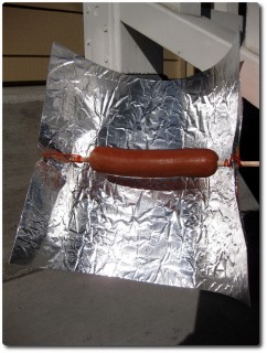 Experiment - Hot Dog mit Sonnenenergie