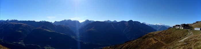 Panorama Fiescheralp in Richtung Binntal