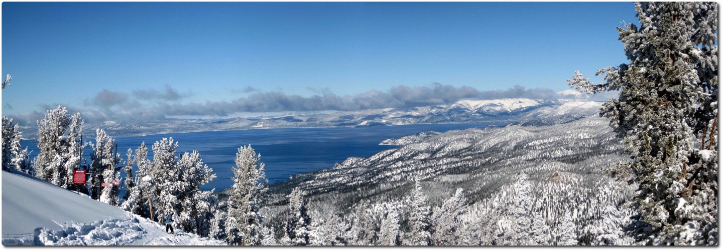 Panoramablick auf den Lake Tahoe