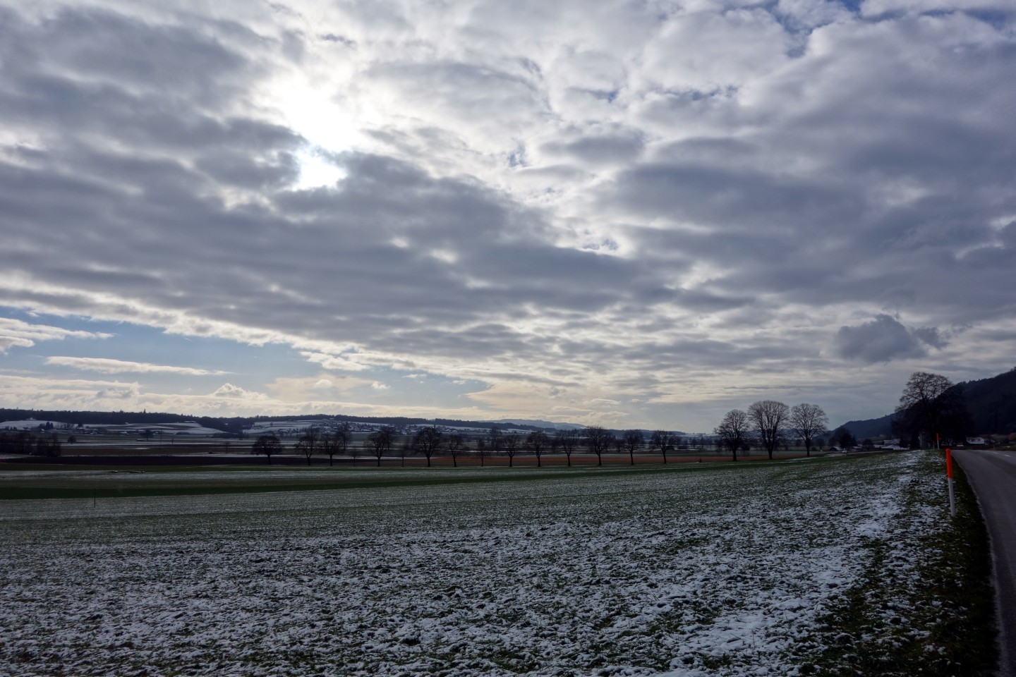 Zurück durchs Limpachtal - kalt und windig