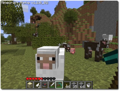 Minecraft - Tiere im Spiel - Schafe (Wolle), Kühe (Milch und Leder), Schweine (Fleisch)