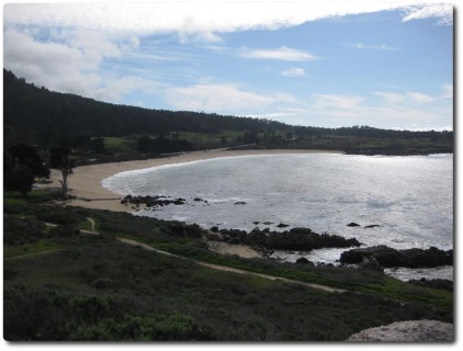 Blick auf die Monastery Bay