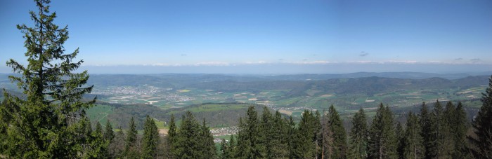 Panorama Mont Raimeux in Richtung Delémont