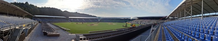 Das nicht so perfekte Panoramabild - Tribüne ESAF 2013