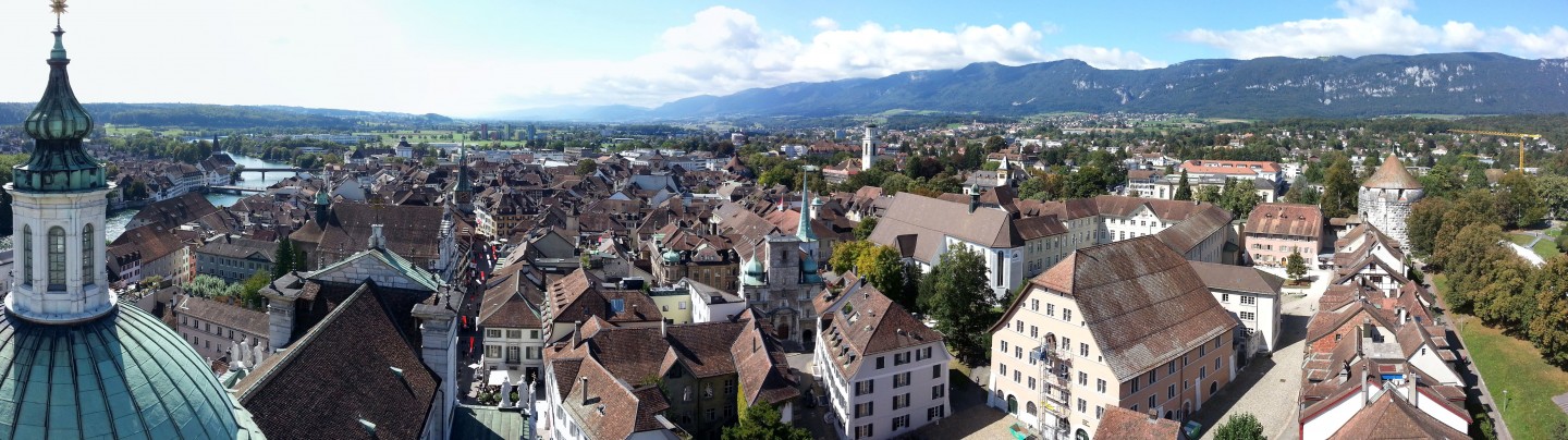 Solothurn - Panoramablick in Richtung Bieltor