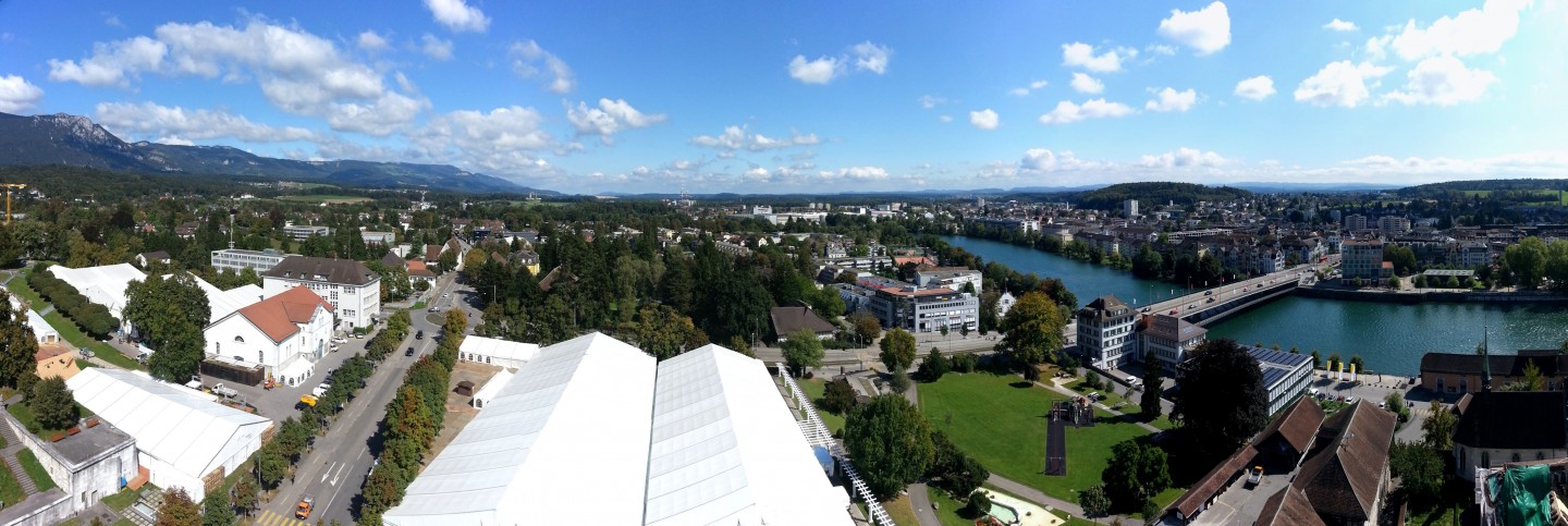 Solothurn - Panoramablick in Richtung Baseltor