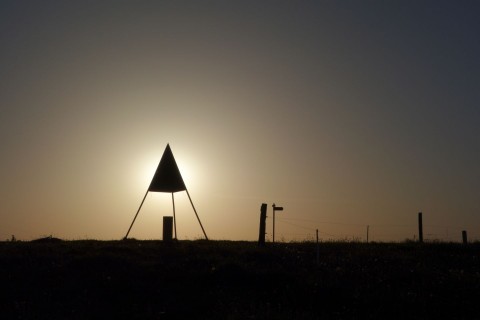Triangulationspunkt Röti - Sonnenuntergang