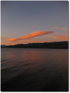 Schöne Wolkenformationen am Lake Tahoe