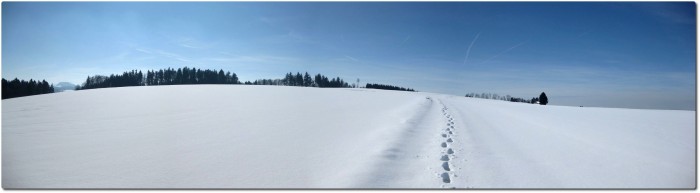 Winterpanorama bei der Enklave Steinhof