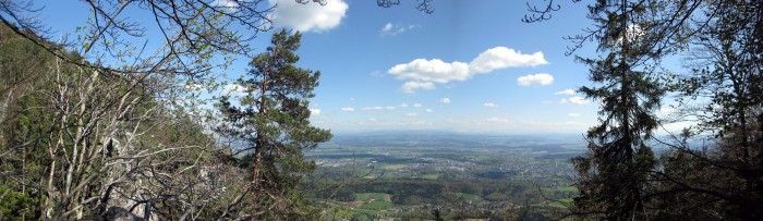 Blick vom Stigelos ins Mittelland - Panorama