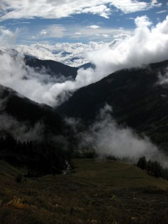 Blick vom Col du Sanetsch runter in Richtung Sion