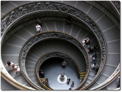 Vatikanische Museen - Treppe zum Museum
