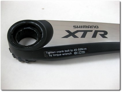 Shimano XTR FC-M970 - linker Kurbelarm mit Drehmomentwerten